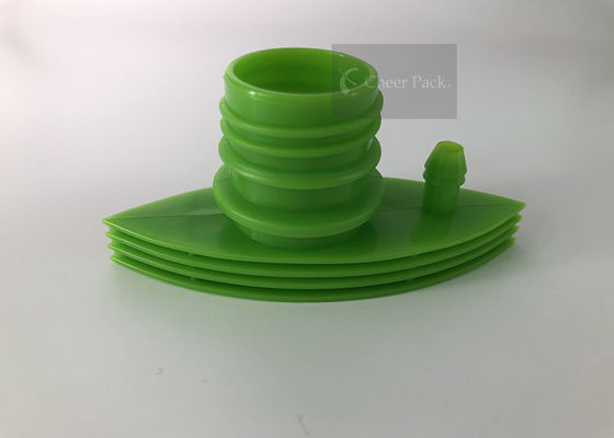 اثنان صنبور البلاستيك تويست قبالة كاب لأكياس الأكسجين البلاستيكية التعبئة، اللون الأخضر