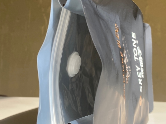 جودة  Customized Printed Zipper Stand Up Pouch 250g 500g Coffee Bag With Valve Plastic Packaging Aluminum Foil Bag مصنع