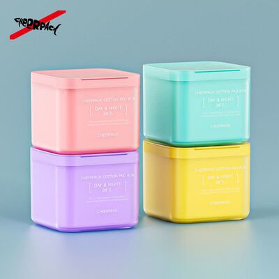 جودة  100 Sheet Skincare Cotton Pad Box 2.0 Bulk Order Plastic Jars with Removable PP Liner Food Grade for Cosmetic Brands/OEM مصنع