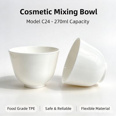 جودة  C24 Food‑Grade TPE Cosmetic Mixing Bowl 270ml For Salon & DIY Skincare | Safe for mixing mask powder & beauty paste. Reusable non‑stick beauty container for professional salon and home DIY facial care مصنع