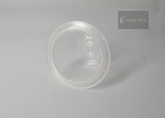 شفاف البسيطة جولة حاويات بلاستيكية 49mm ديا لشوكولاته مسحوق التعبئة والتغليف