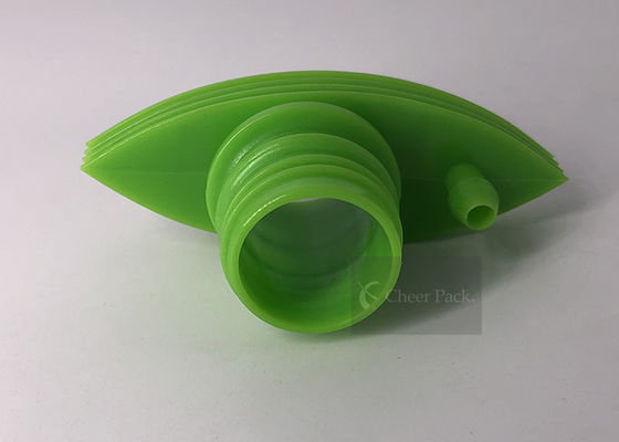 اثنان صنبور البلاستيك تويست قبالة كاب لأكياس الأكسجين البلاستيكية التعبئة، اللون الأخضر