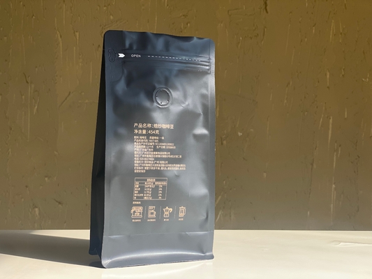 كيس القهوة المطبوع المطبوع المطبوع المطبوع 250g 500g كيس القهوة مع صمام عبوة بلاستيكية كيس الألومنيوم