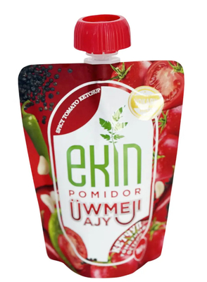 الصف الغذائي الوقوف الحقيبة 150ml 250ml الصلصة الحارة الكاتشب التعبئة السائلة شفاخة الشفط Doypack الوقوف
