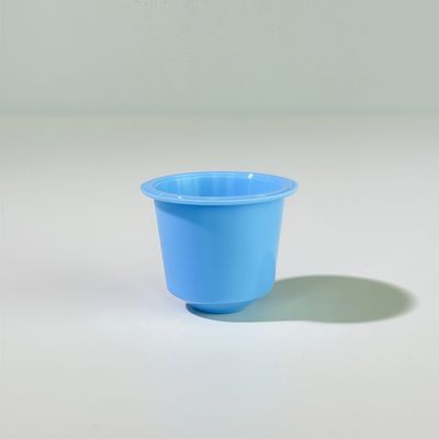 كوب بلاستيك PP للاستعمال مرة واحدة سعة 10 مل مع غطاء من رقائق الألومنيوم لتغليف المواد الغذائية