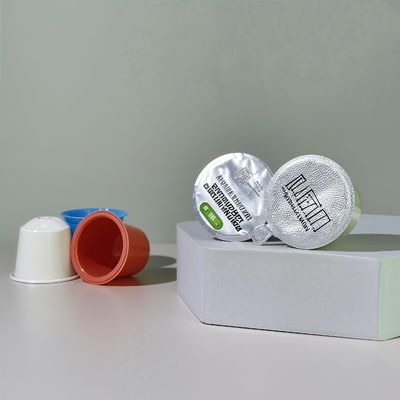 كوب بلاستيك PP للاستعمال مرة واحدة سعة 10 مل مع غطاء من رقائق الألومنيوم لتغليف المواد الغذائية