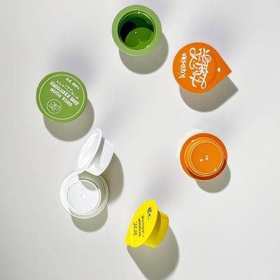 Custom Logo 12ml Food Grade PP Plastic Cup for Cosmetic Packaging with Aluminum Foil Lid