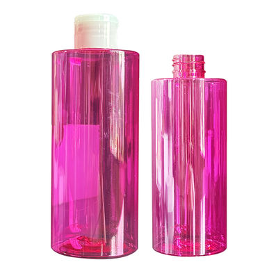 إمدادات مخصصة قنينة لوشن بلاستيكية بي تي بي حمراء واضحة مع غطاء قرص الضغط و 300/400/500 مل سعة