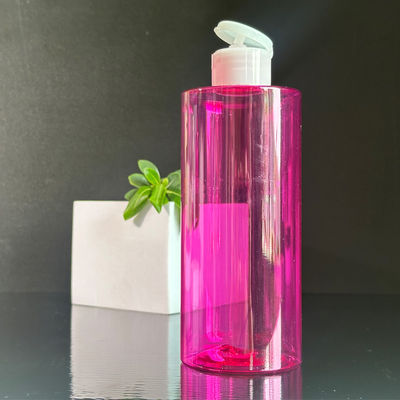 إمدادات مخصصة قنينة لوشن بلاستيكية بي تي بي حمراء واضحة مع غطاء قرص الضغط و 300/400/500 مل سعة