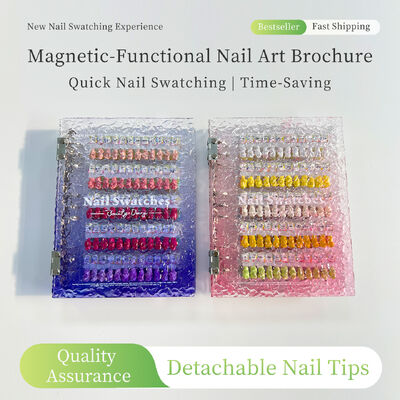 Detachable Acrylic Magnetic Nail Art Display Board with 120/180/240 Colors Gradient Color Book Plastic Tool for Nail Gel Tips