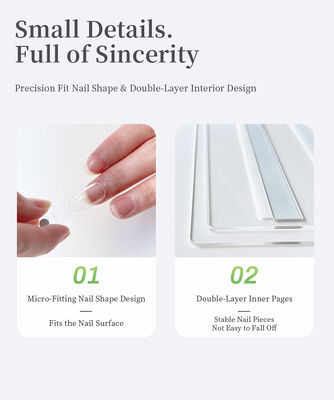 Detachable Acrylic Magnetic Nail Art Display Board with 120/180/240 Colors Gradient Color Book Plastic Tool for Nail Gel Tips