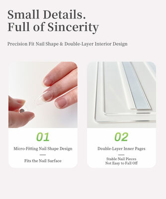 لوح عرض للفن الأظافر المضغوط الأكريليك الشفاف القابل للفصل 120/180/240 الألوان كتاب أداة بلاستيكية لأطراف الأظافر مصنوعة من الجيل