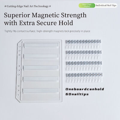 لوحة عرض احترافية قابلة للفصل من الأكريليك المغناطيسي لفن الأظافر 120/180/240 لون متدرج من البلاستيك الصلب لأطراف جل الأظافر