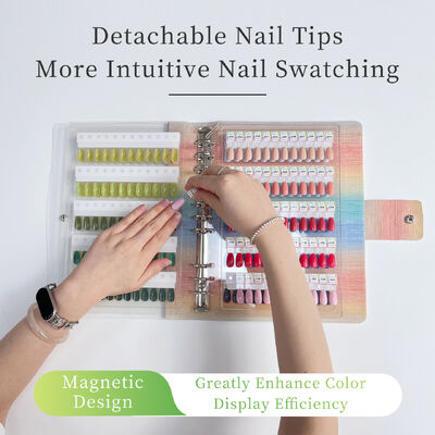 الاحترافية قابلة للفصل أكريليك واحد مغناطيسية أظافر الفن لوحة عرض مربع 120/180/240 ألوان منحدرة أداة بلاستيكية للأظافر