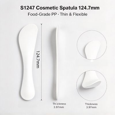 S1247 الصف الغذائي PP مستحضرات التجميل مزج سباتولا لمحلات التجميل. مثالي لمزج مسحوق القناع وصبغة كريم التجميل. مثالي لمحلات التجميل، استوديوهات سبا ورعاية الجلد DIY المنزل. متاح بالجملة.