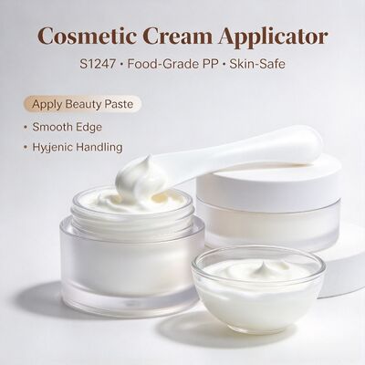 S1247 الصف الغذائي PP مستحضرات التجميل مزج سباتولا لمحلات التجميل. مثالي لمزج مسحوق القناع وصبغة كريم التجميل. مثالي لمحلات التجميل، استوديوهات سبا ورعاية الجلد DIY المنزل. متاح بالجملة.