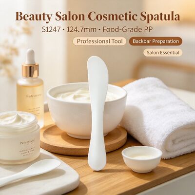 S1247 الصف الغذائي PP مستحضرات التجميل مزج سباتولا لمحلات التجميل. مثالي لمزج مسحوق القناع وصبغة كريم التجميل. مثالي لمحلات التجميل، استوديوهات سبا ورعاية الجلد DIY المنزل. متاح بالجملة.