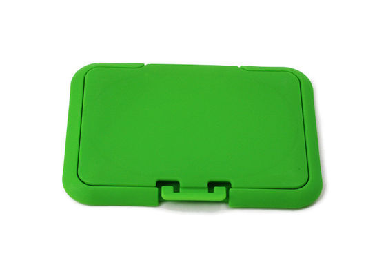 علبة المناديل المبللة البلاستيكية الخضراء ، غطاء الوجه العلوي بطول 79.5 ملم